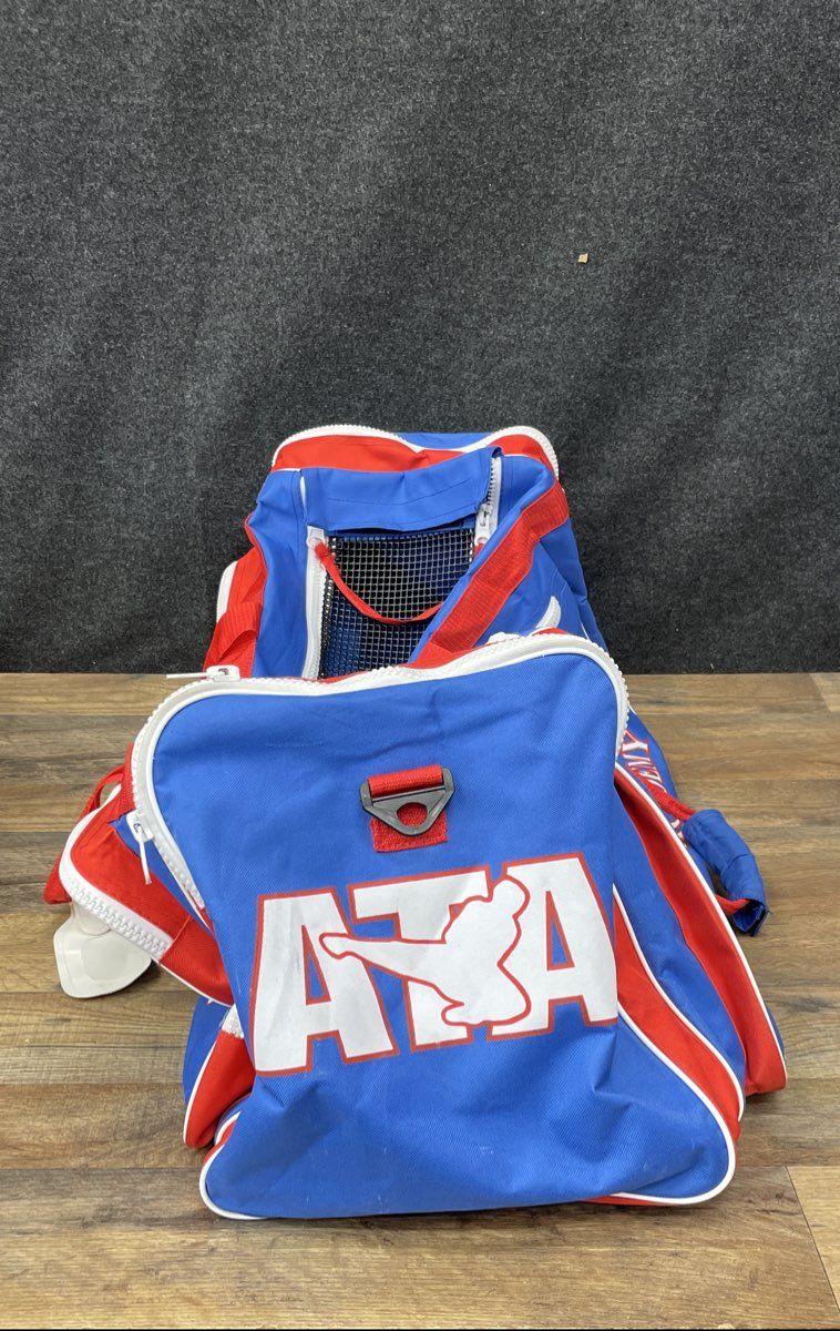 ATA Black Belt Academy Martial Arts Duffle Bag Blue Red Gear Bag Large
