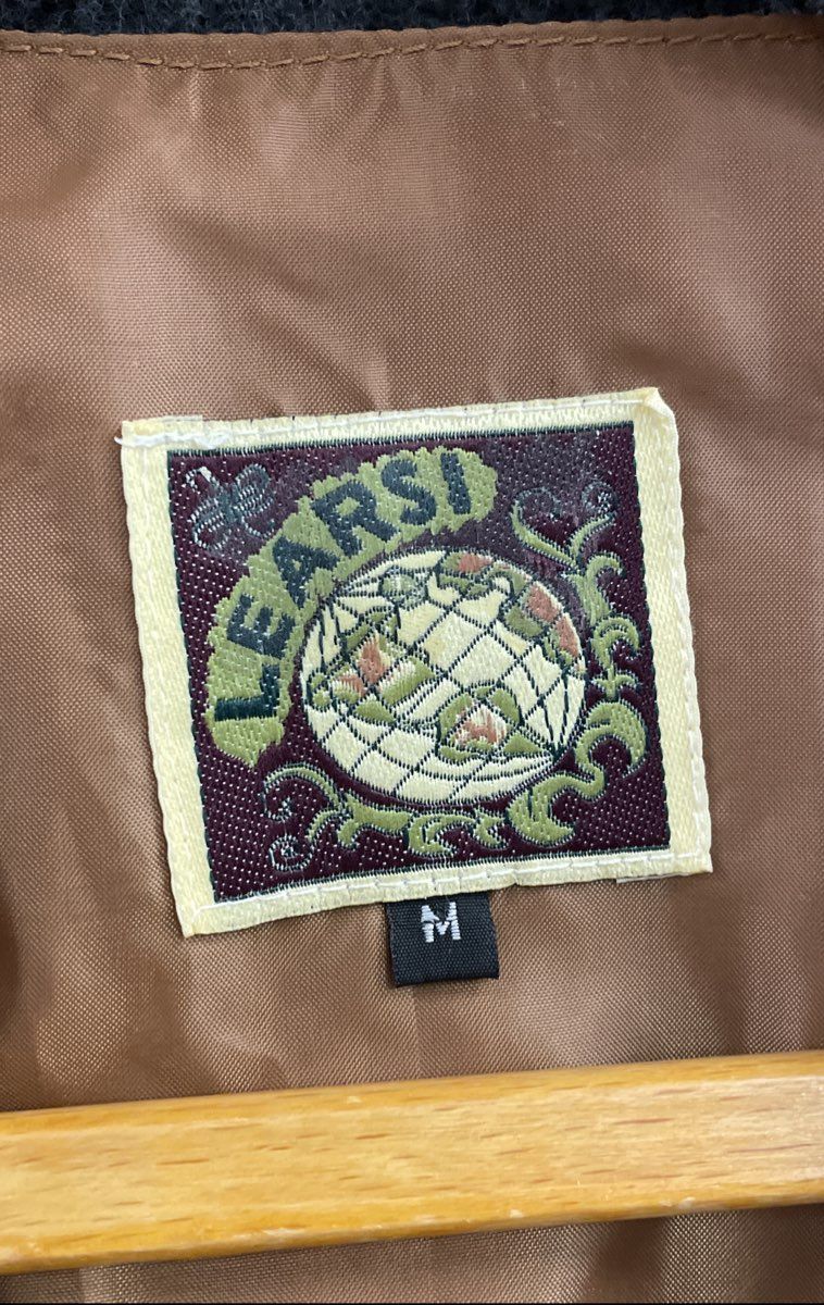 Learsi Women's Tan Brown Painted Glitter Western Artistic Suede Vest Sz M