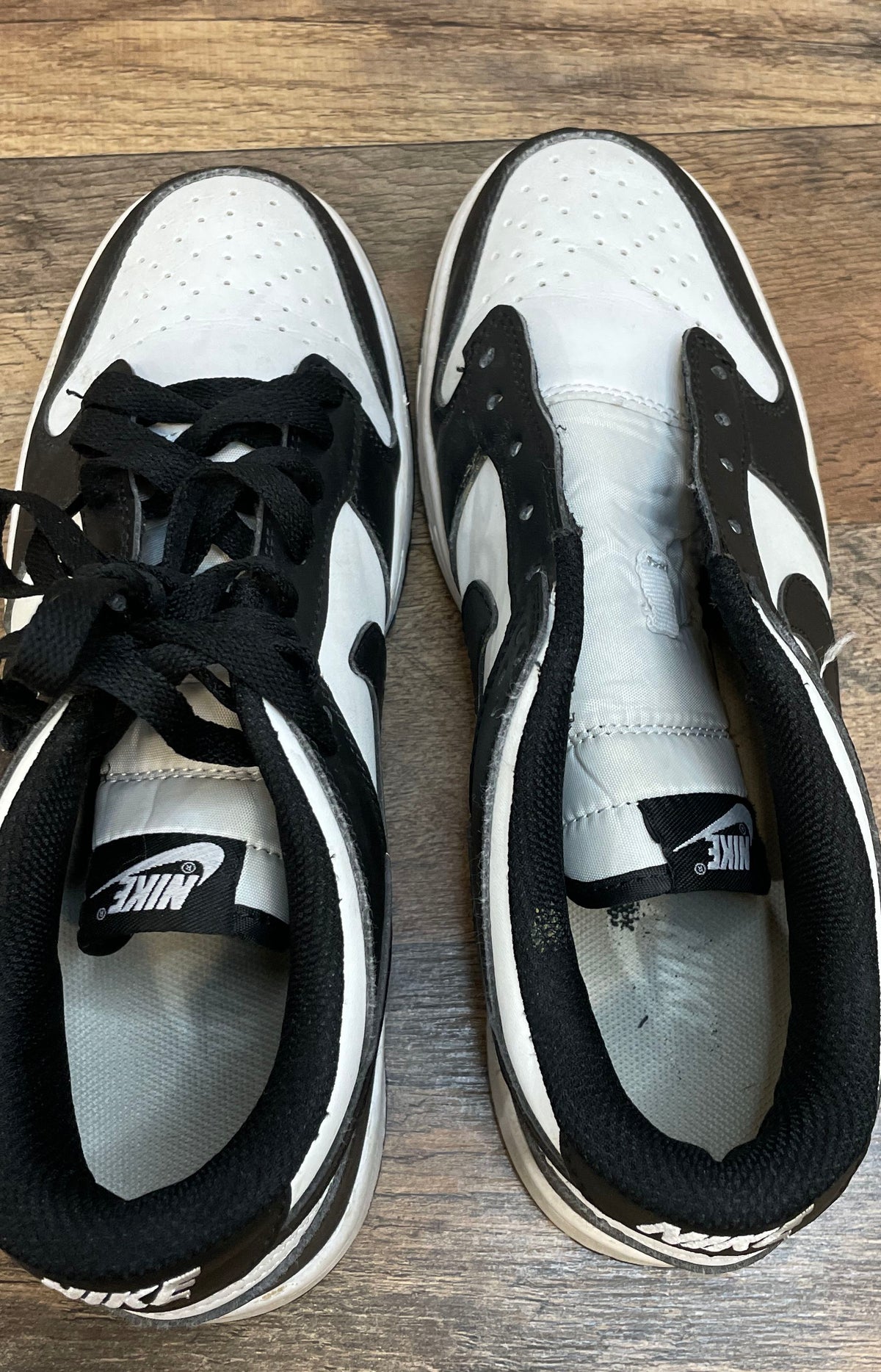 Nike Dunk Low Retro White Black Panda Sneakers Women's Size 8