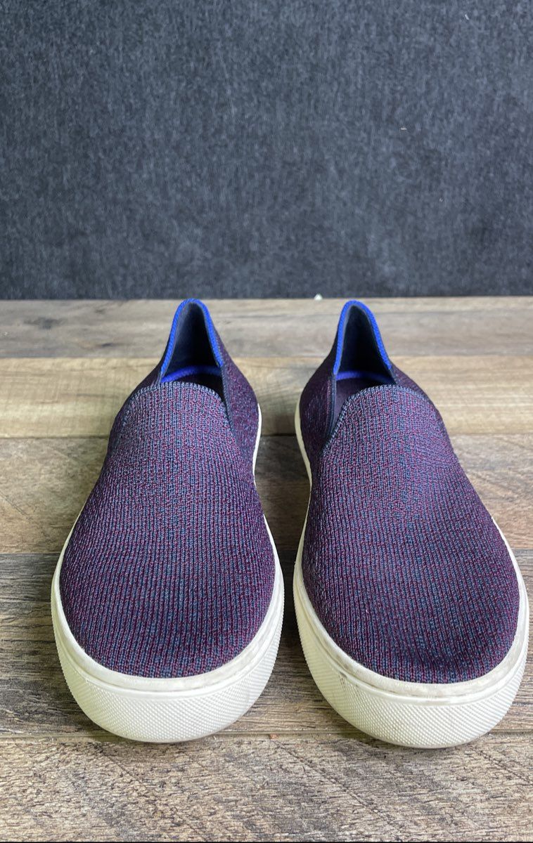 Rothy's Women's The Sneaker Fig Purple Knit Slip On Shoes Size 5