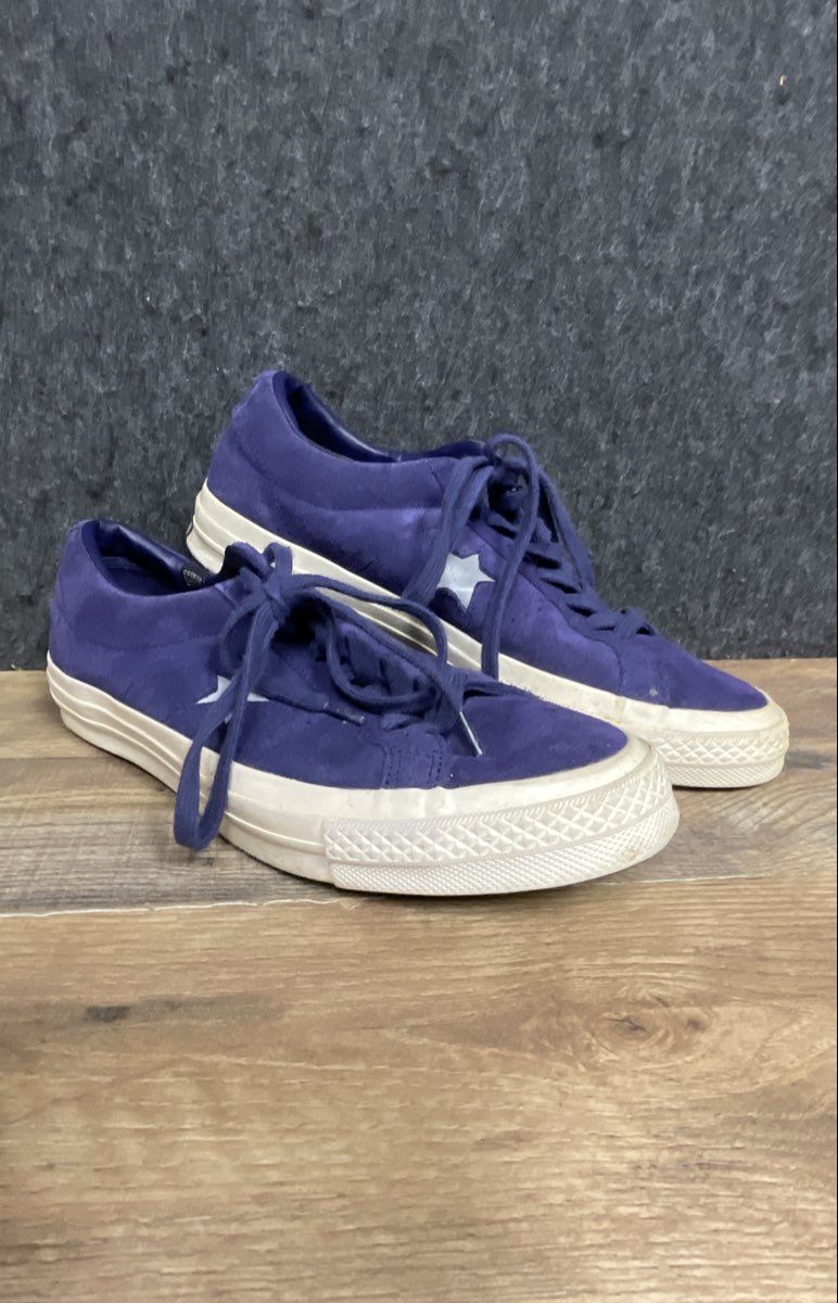 Converse One Star 74 Suede Deep Periwinkle Low Top Sneakers Mens 8 Womens 10