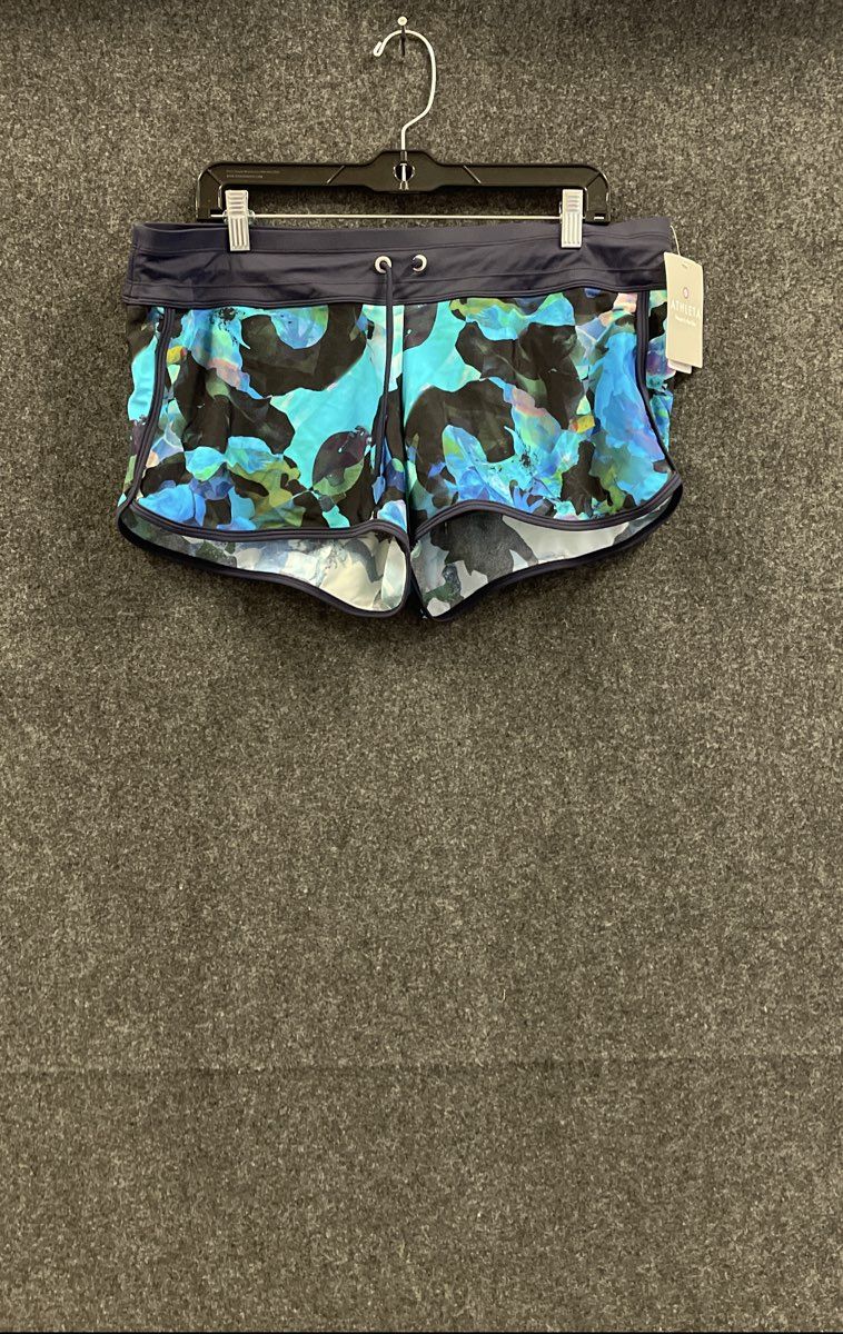 Athleta Women's Blue Mystique Kata Short Floral Abstract Swim Board Shorts XL
