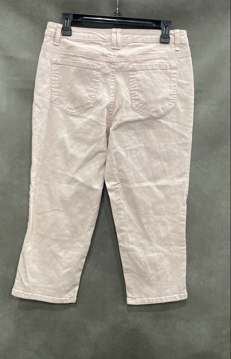Style&Co Women's Light Pink Stretch Denim Capri Jeans High Rise Sz 10