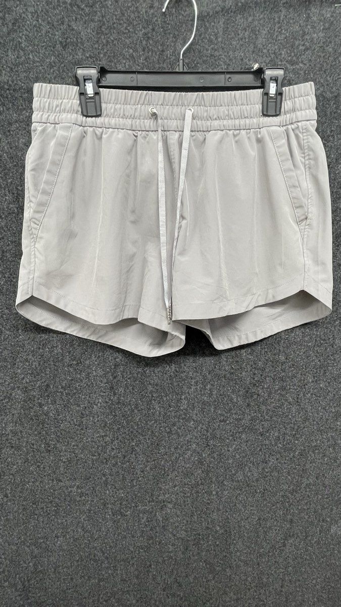 Eddie Bauer Women's Gray Elastic Drawstring Waist Athletic Travel Shorts Sz M