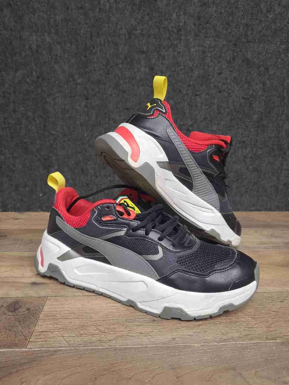 Puma X-Ray Speed Black Red Grey Lifestyle Sneakers Men's Size 9.5