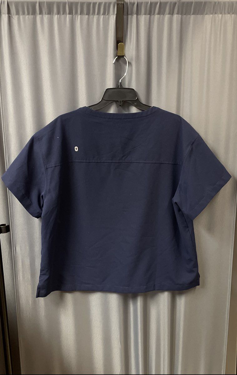 Figs Women's Navy Blue Technical Collection One Pocket Scrub Top Sz XL