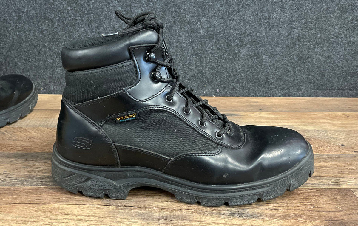 Skechers Work 77526 Wascana Linnehan Black Waterproof Boots Men's Size 15