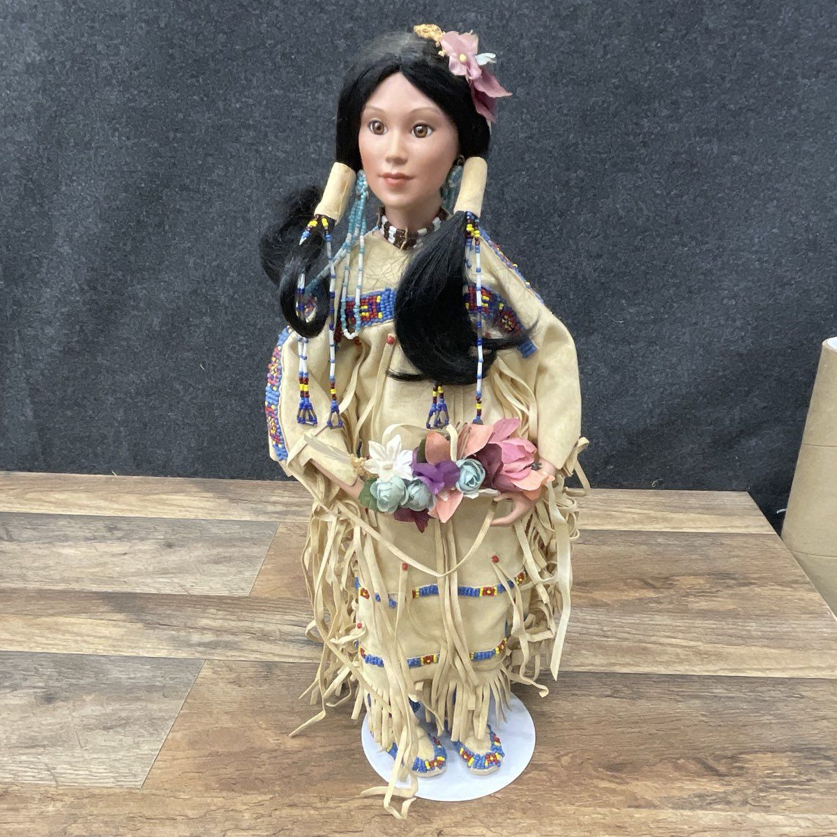 Vintage Judy Belle Morning Song Native American Porcelain Doll w/ Box
