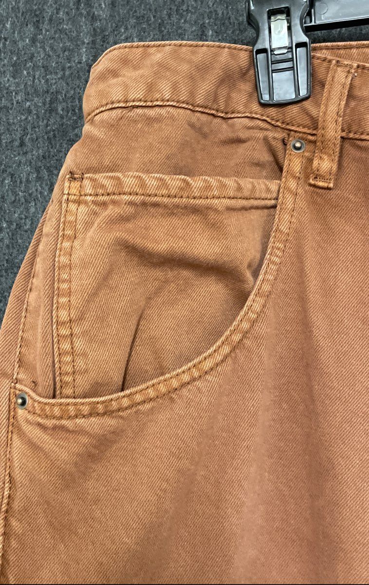 Fashion Nova Women's Alexandra Twill Wide Leg Barrel Pants Rust NWT Size 2X