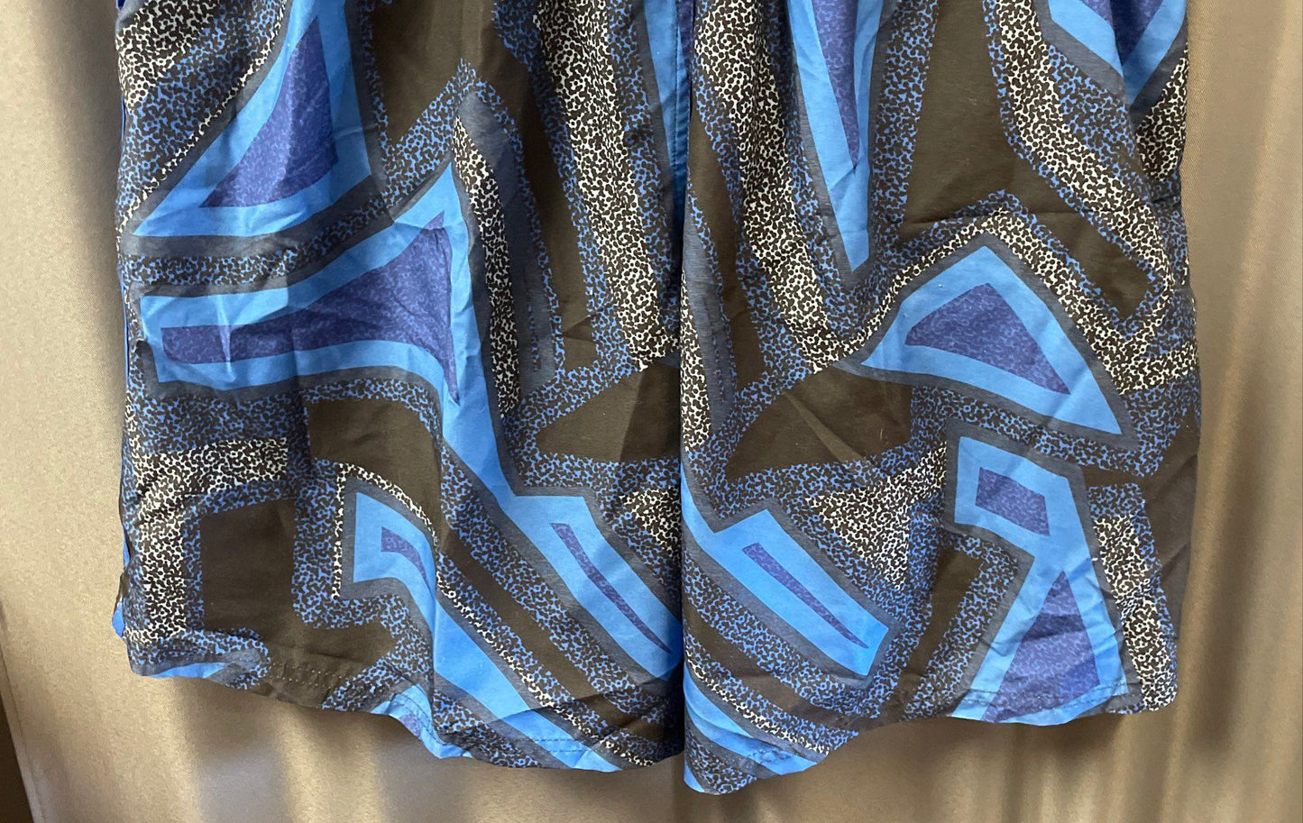 Nike Men's Blue Patterned Geometric Swim Trunks Mesh Lining Sz XXL NWT