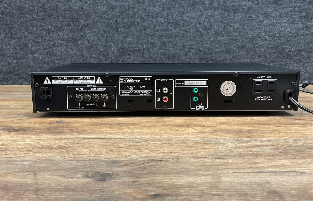Vintage Kenwood KT-56 AM/FM Stereo Synthesizer Tuner Digital Display