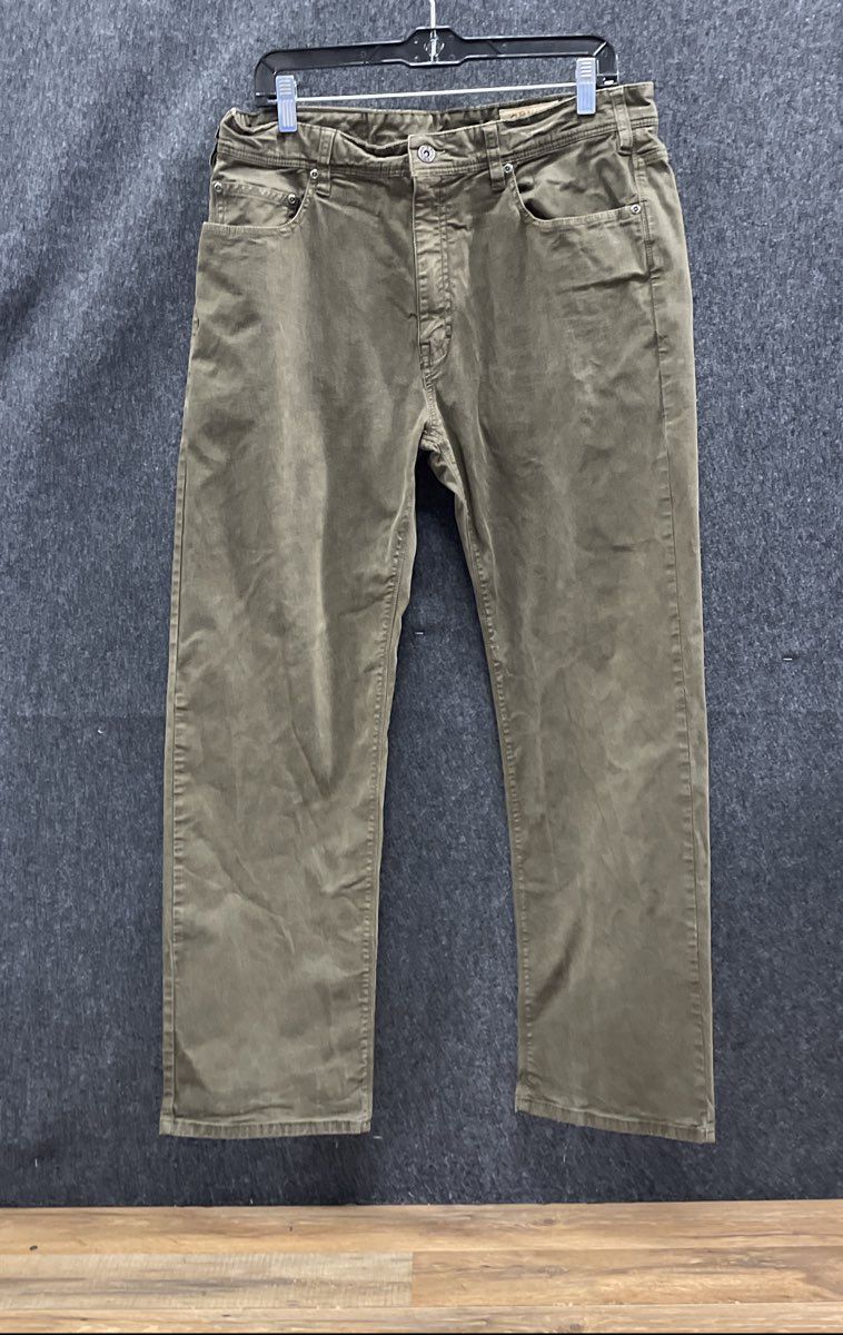 Orvis Men's Green Five Pocket Stretch Cotton Chino Pants Sz 36x30