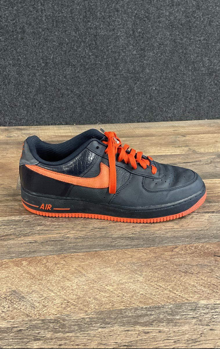 Nike Air Force 1 Low Dark Obsidian Team Orange 2008 Men's Size 10.5