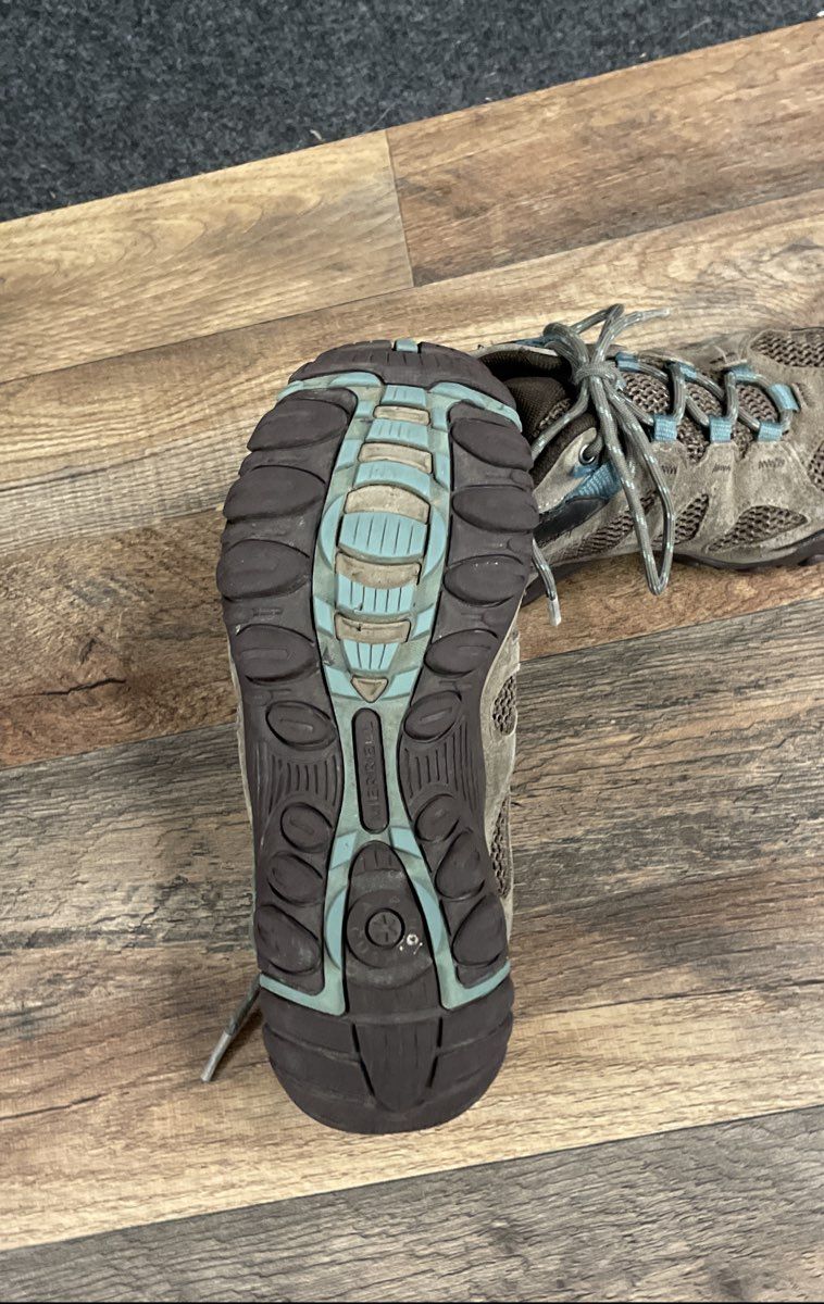 Merrell Siren Edge 3 Waterproof Hiking Shoes Taupe Blue Women's Size 6.5