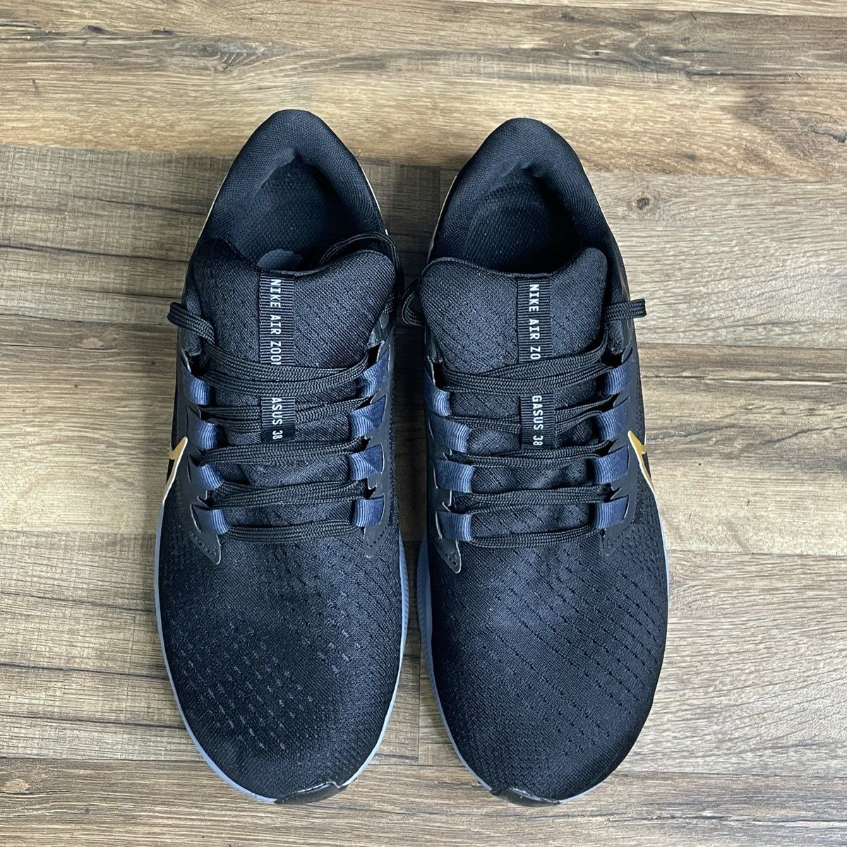 Nike Air Zoom Pegasus 38 Ashen Slate Black Gold Women's Running Shoes Size 9