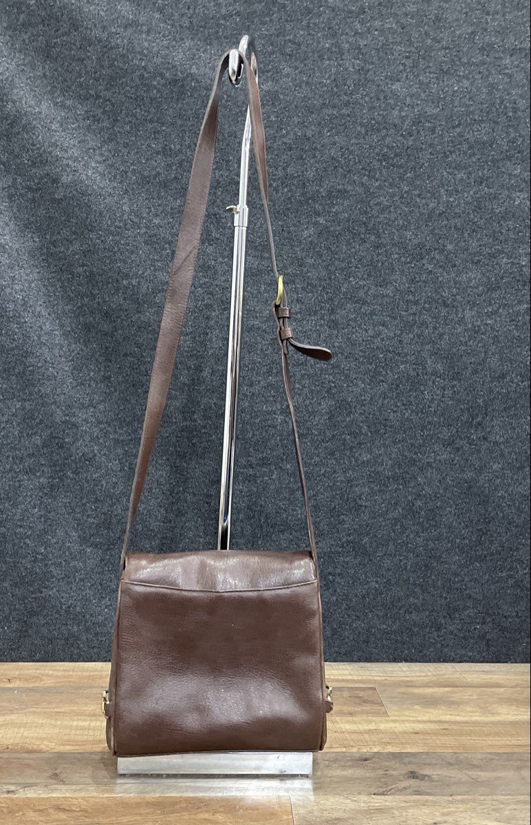 Vintage 90s Liz Claiborne Leather Co Brown Flap Crossbody Shoulder Bag