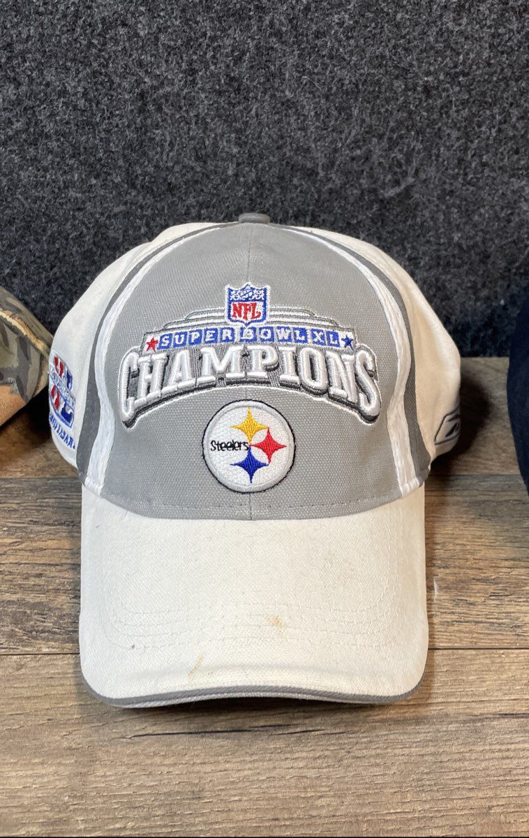 Lot 4 NFL Hats Reebok Pittsburgh Steelers Super Bowl XL New Era One Size