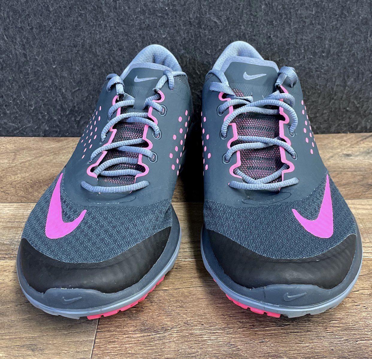 Nike FS Lite Run 3 Dark Grey Pink Blast Women's Running Shoes Size 7