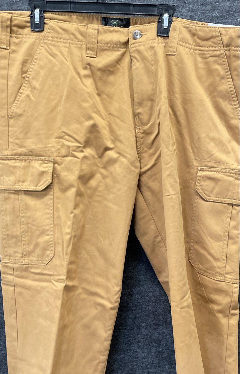RedHead Men's Tan Flannel Lined Canvas Cargo Utility Pants NWT Size 42x32