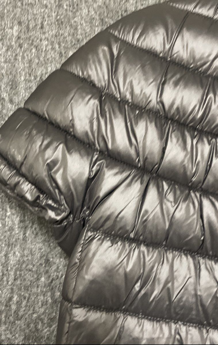 Calvin Klein Women's Gray Short Sleeve Puffer Vest Quilted Mock Neck Sz M