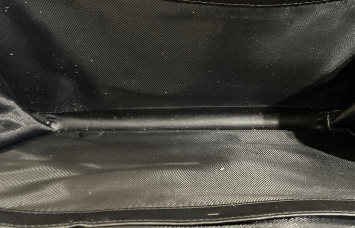 Ogio Black Leather Briefcase Business Laptop Bag Front Zip Pocket Professional