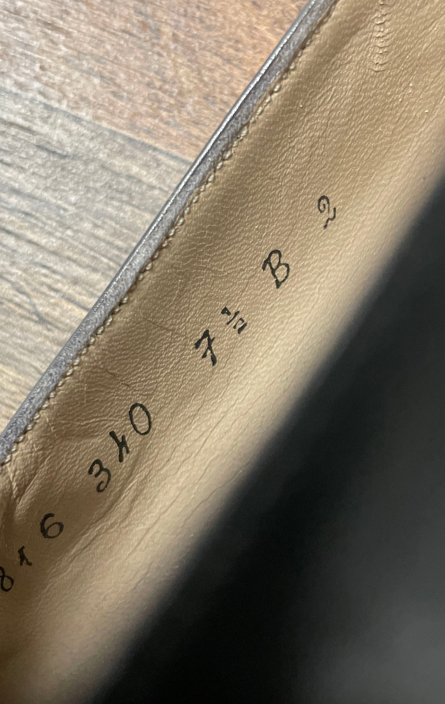 Salvatore Ferragamo Black Leather Patent Cap Toe Block Heel Pumps Size 7.5B