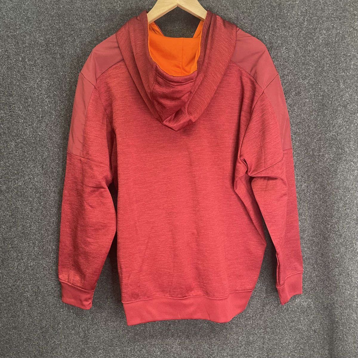 CSA Men's Virginia Tech Hokies Full Zip Hoodie Maroon Orange Fleece Sz XL