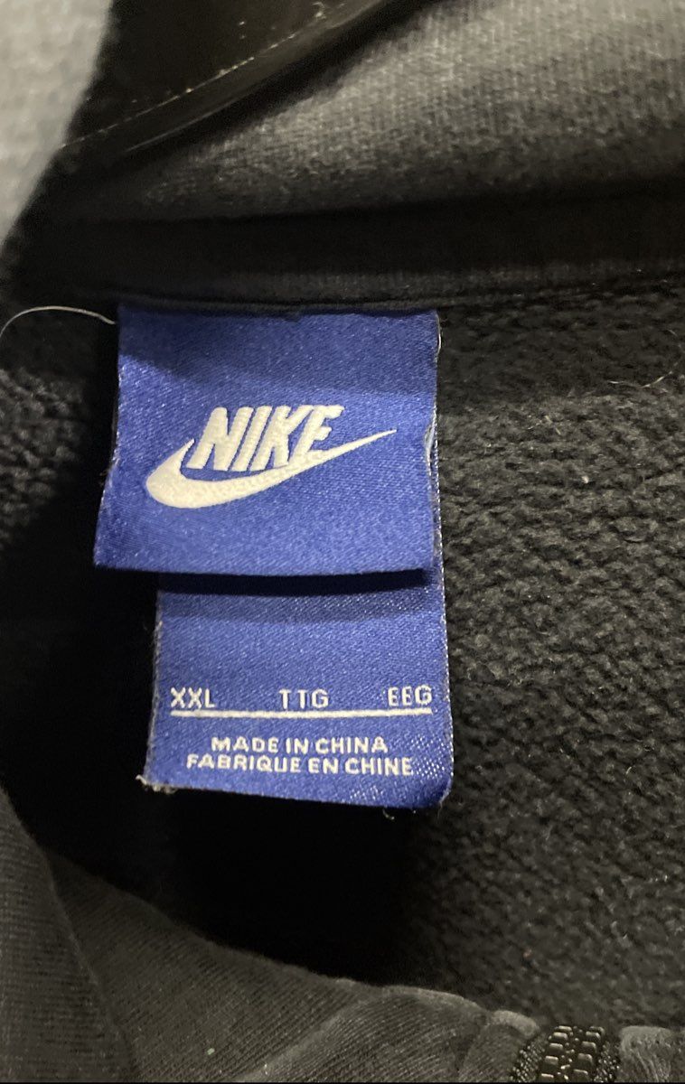 Nike Men's Black Full Zip Fleece Hoodie Sportswear Club Size XXL