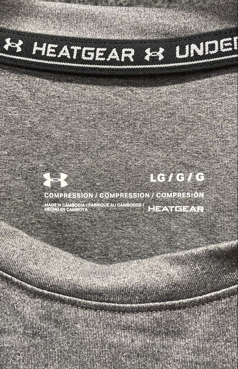 Under Armour Men's Gray Heather HeatGear Compression Sleeveless Tank Top Sz L
