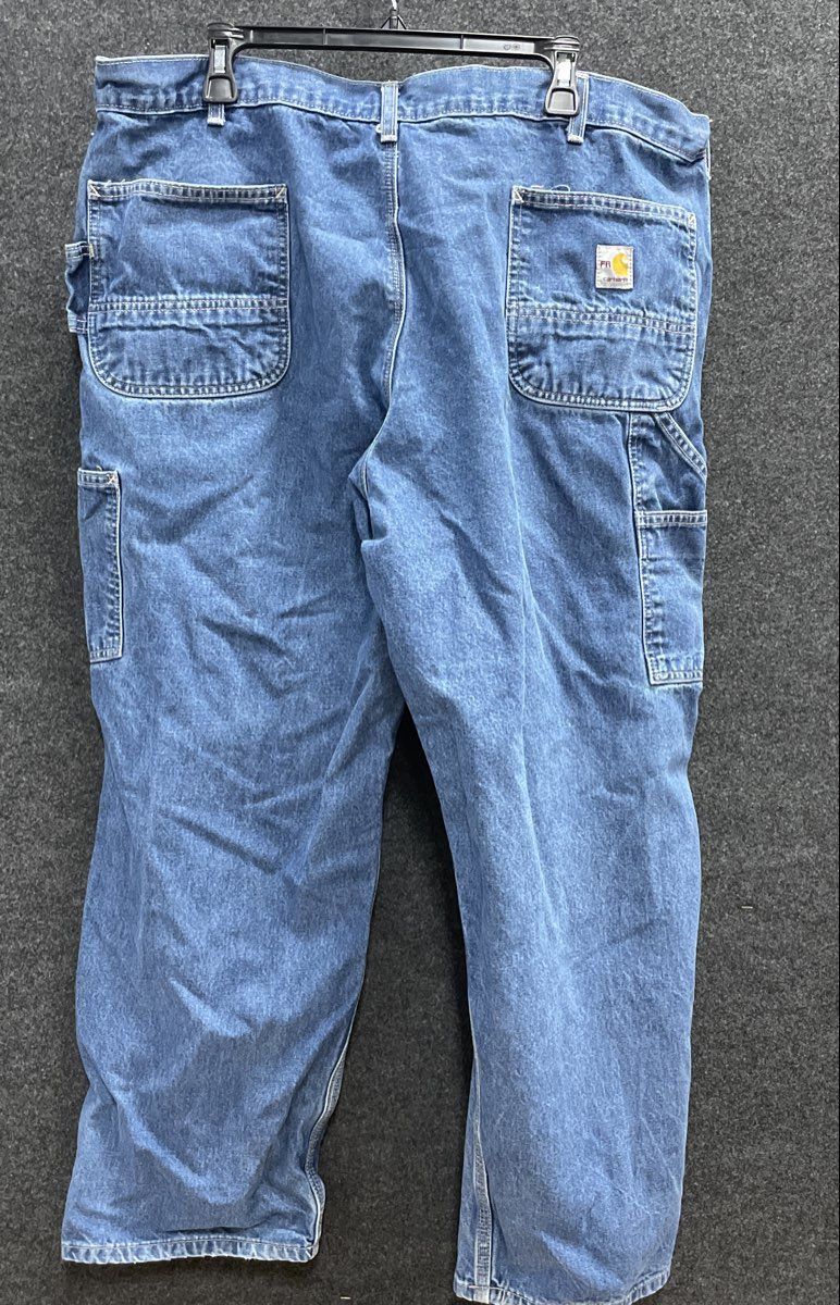 Carhartt FR Men's Blue Denim Loose Fit Flame Resistant Work Jeans Sz 42x30