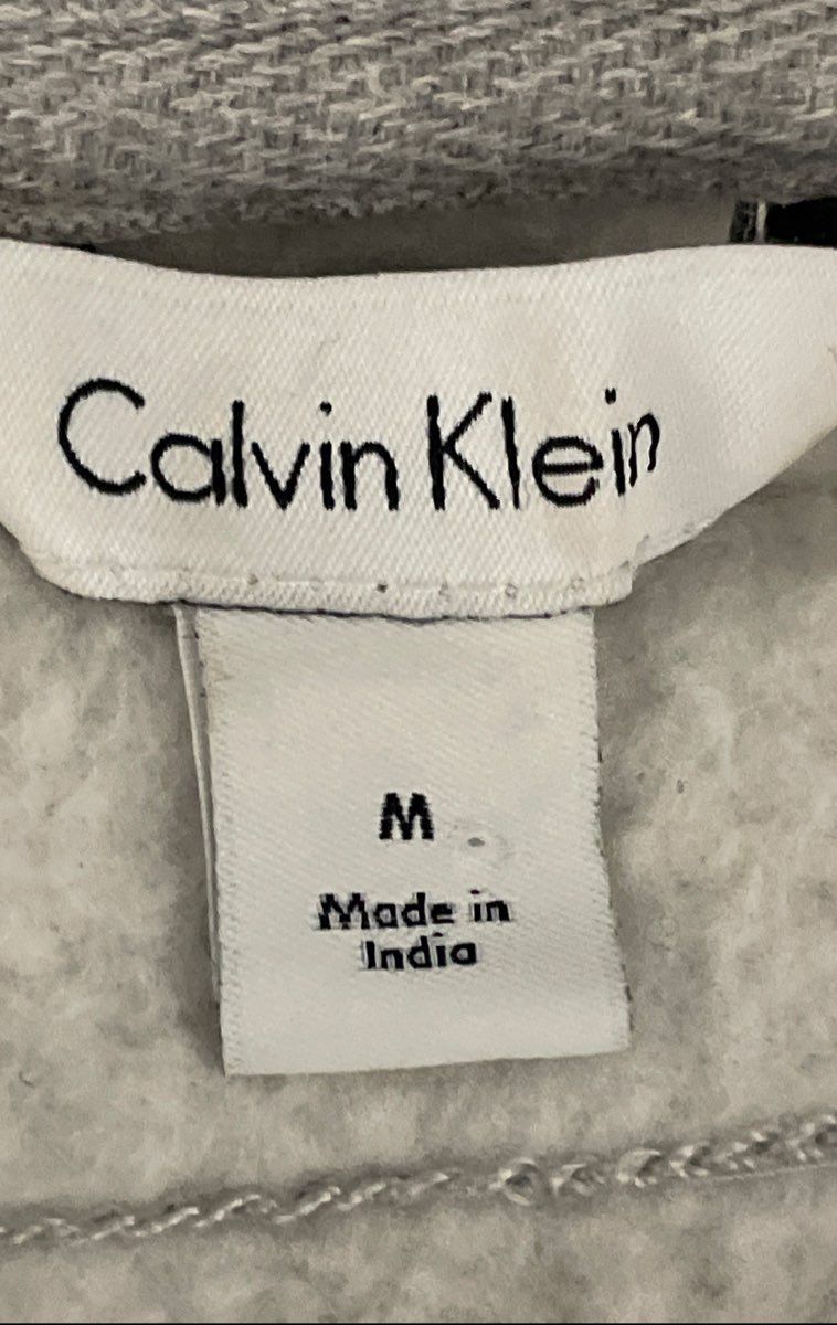 Calvin Klein Gray Quarter Zip Pullover Sweatshirt Sz M