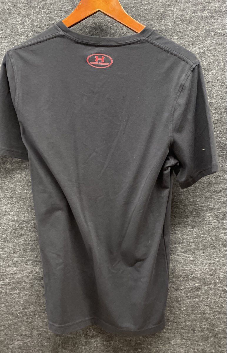 Under Armour Men's Black HeatGear Loose Logo Short Sleeve Graphic T-Shirt Sz SM