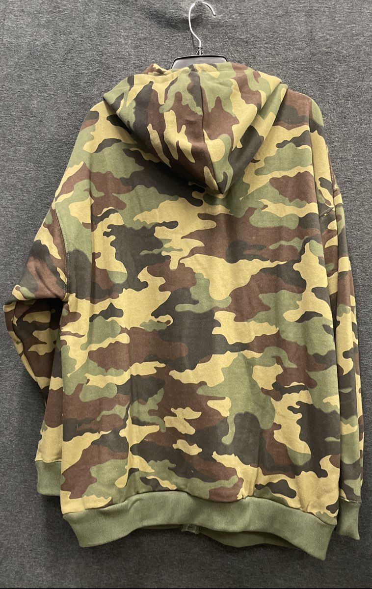 Active Force by Omni Men's Woodland Camo Full Zip Thermal Lined Hoodie Sz XL