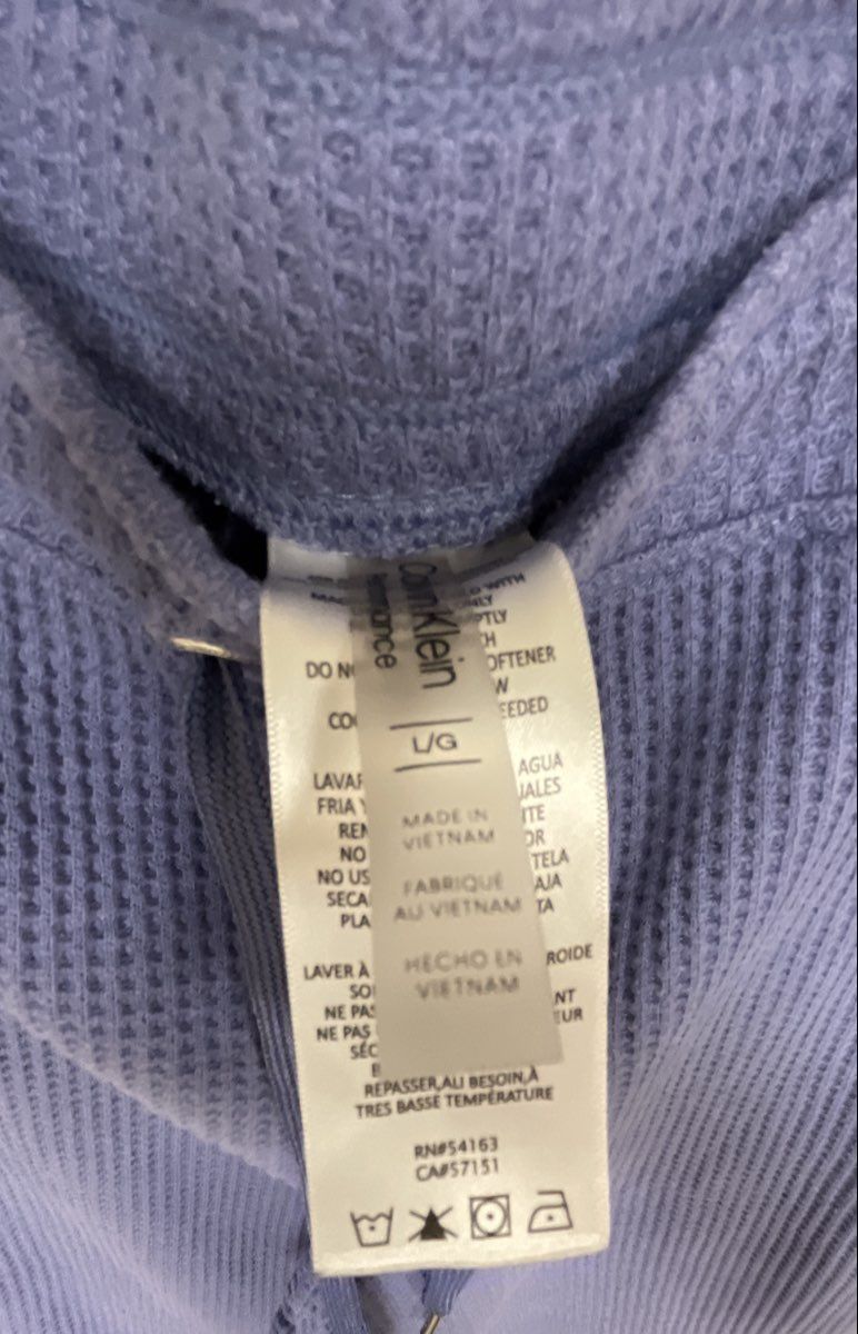 Calvin Klein Performance Women's Lavender Waffle Knit Lounge Pants Size L