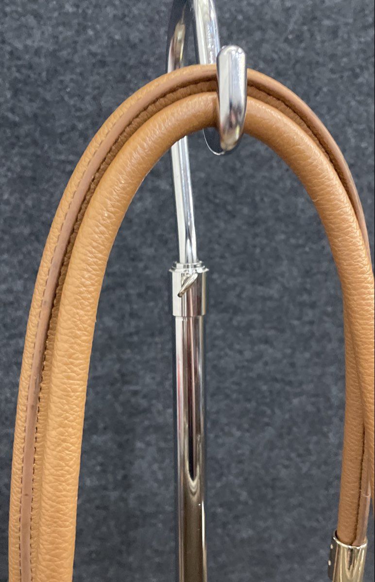Guess Tan Beige Cream Colorblock Satchel Tote Bag Crossbody Strap Logo Charm