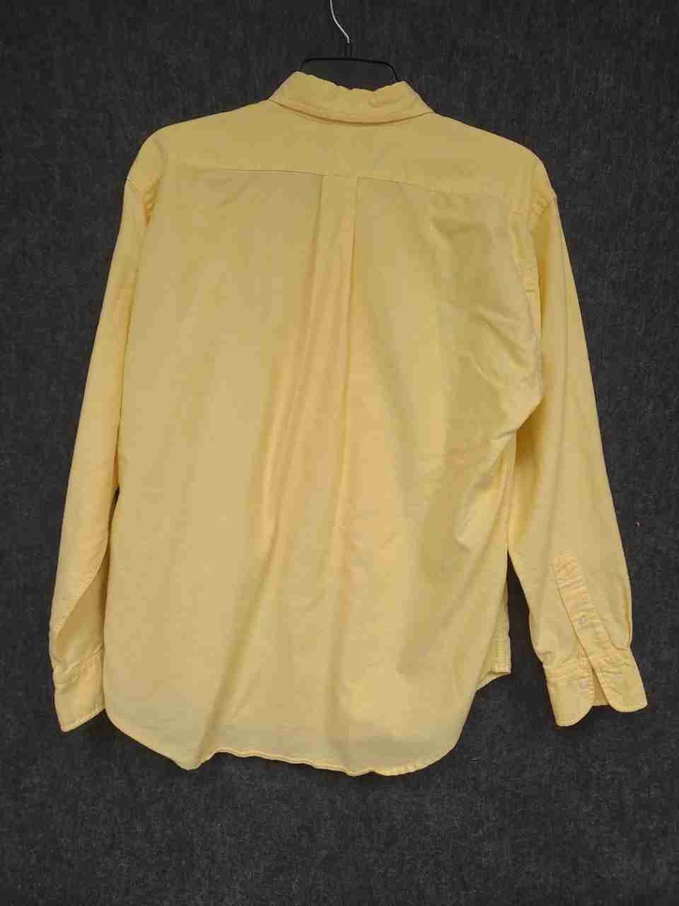 Ralph Lauren Boys' Yellow Long Sleeve Cotton Button Down Shirt Pony Logo Sz 8