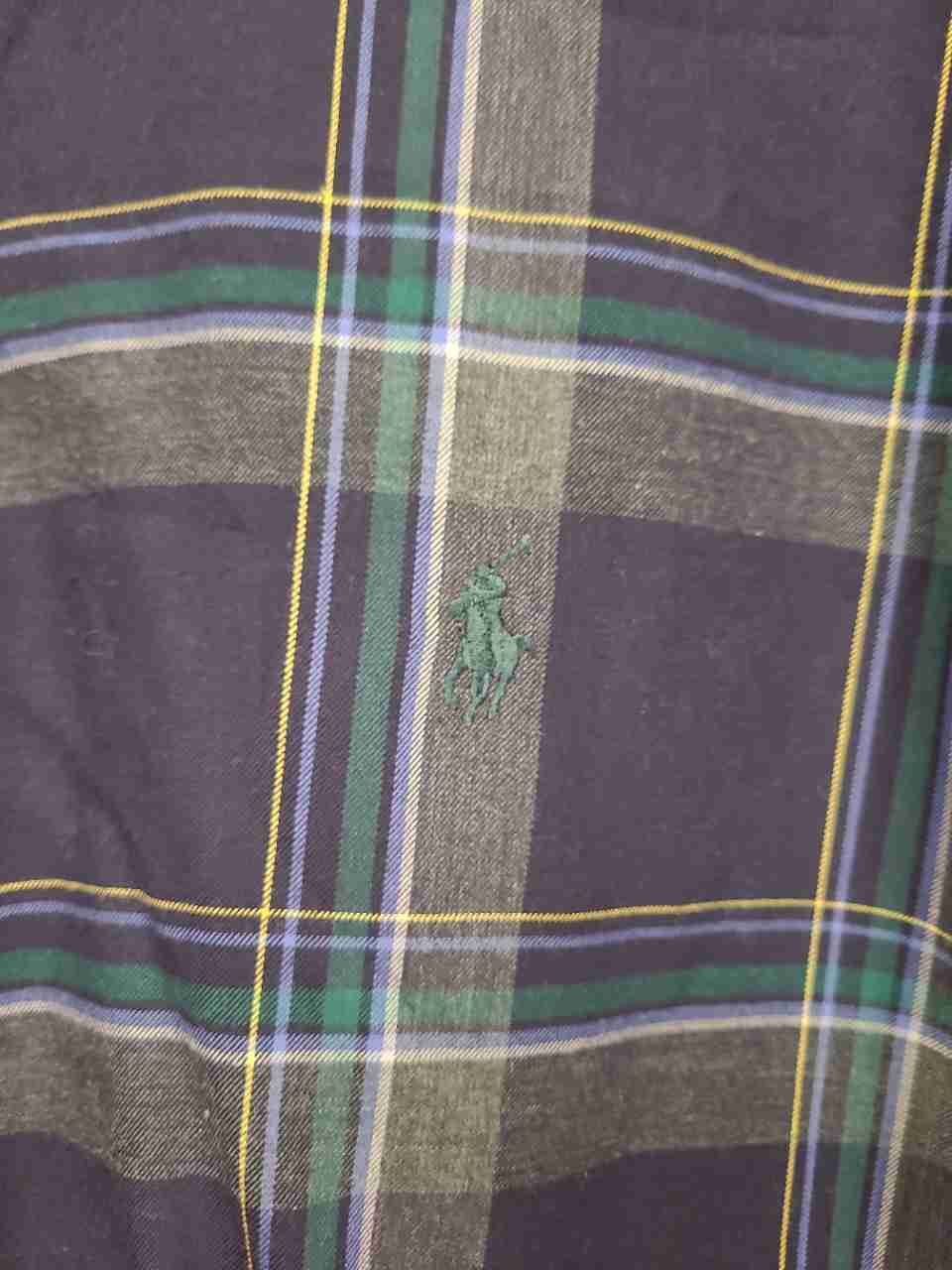 Vintage 90s Ralph Lauren Men's Blake Plaid Long Sleeve Shirt Size L