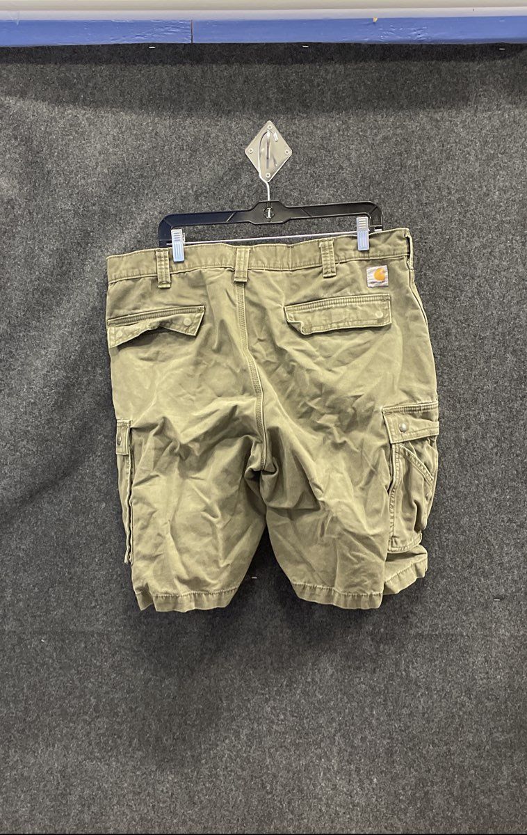 Carhartt Men's Moss Green Relaxed Fit Cargo Shorts Canvas Workwear 100277 Sz 38