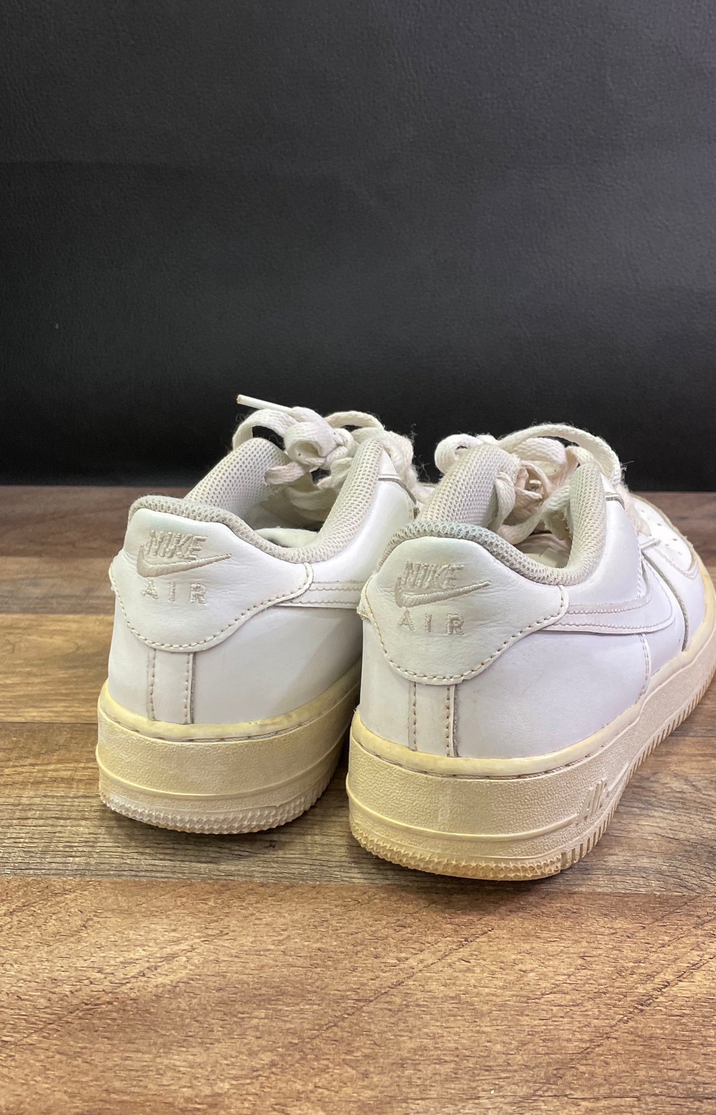 Nike Air Force 1 Low Triple White GS Sneakers 314192-117 Size 7Y