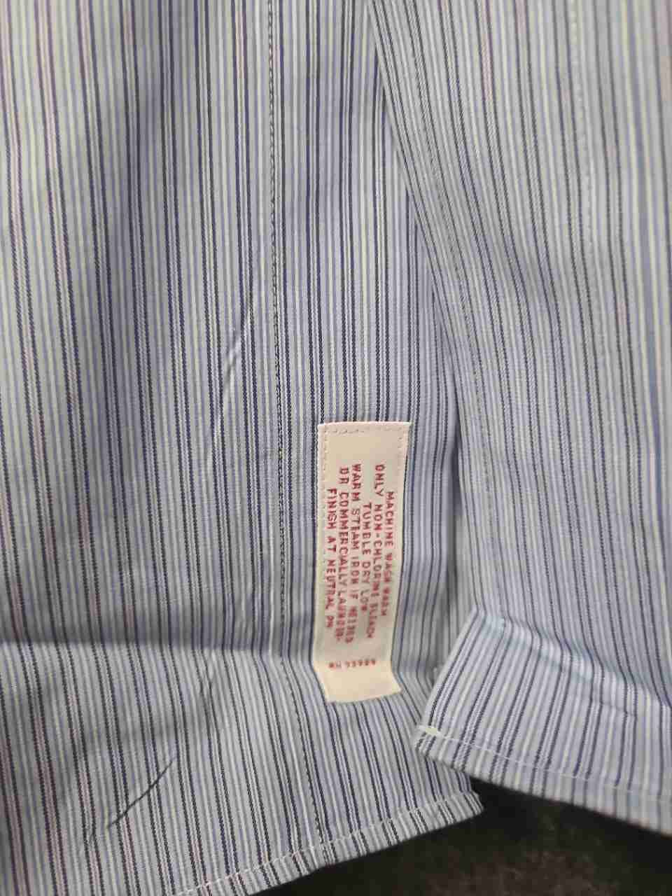 Brooks Brothers Men's Blue White Pinstripe Original Polo Shirt Cotton Sz 18-34