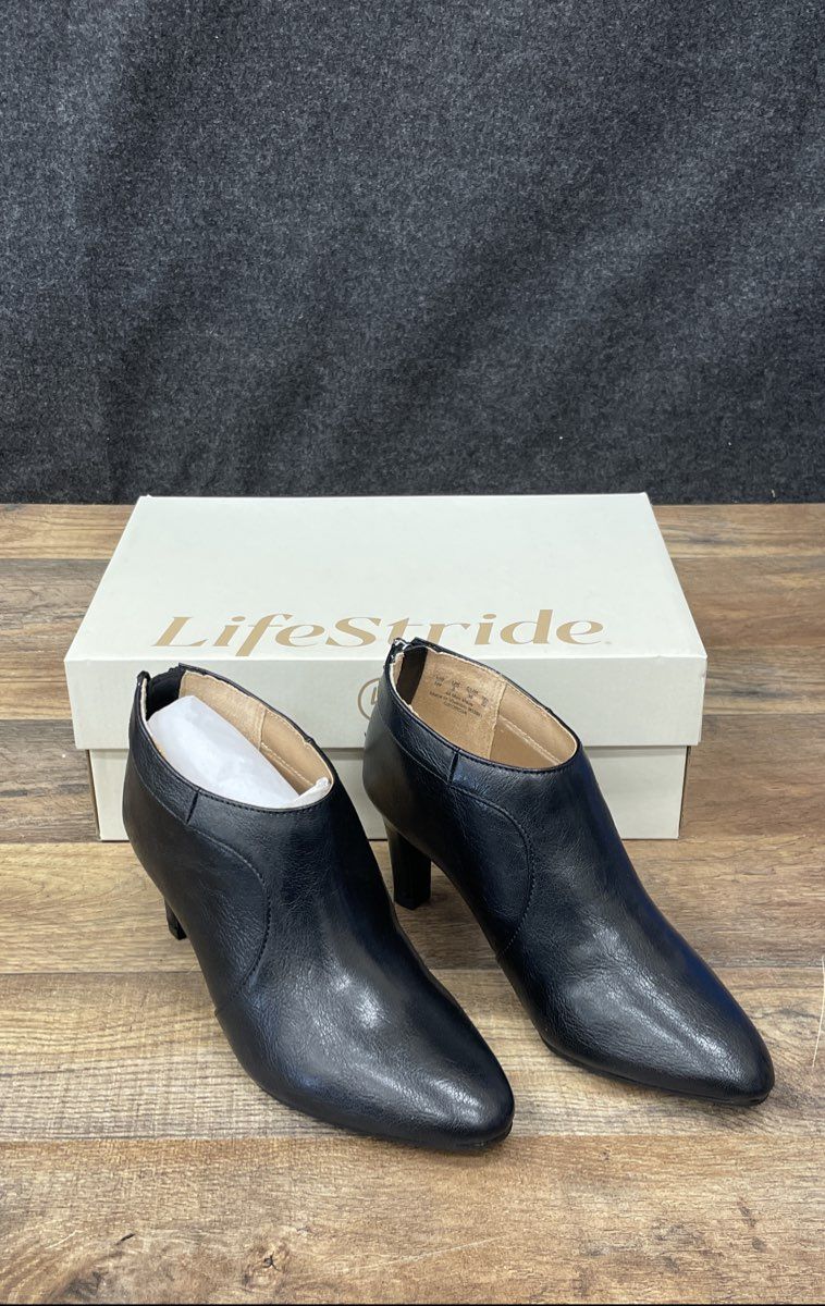 LifeStride Georgia Black Athena Ankle Boots NIB Size 5 M