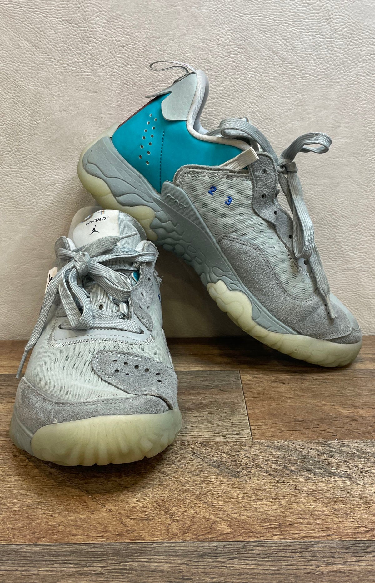 Jordan Delta 2 Pure Platinum Grey Fog Multi-Color Sneakers Men's Size 9