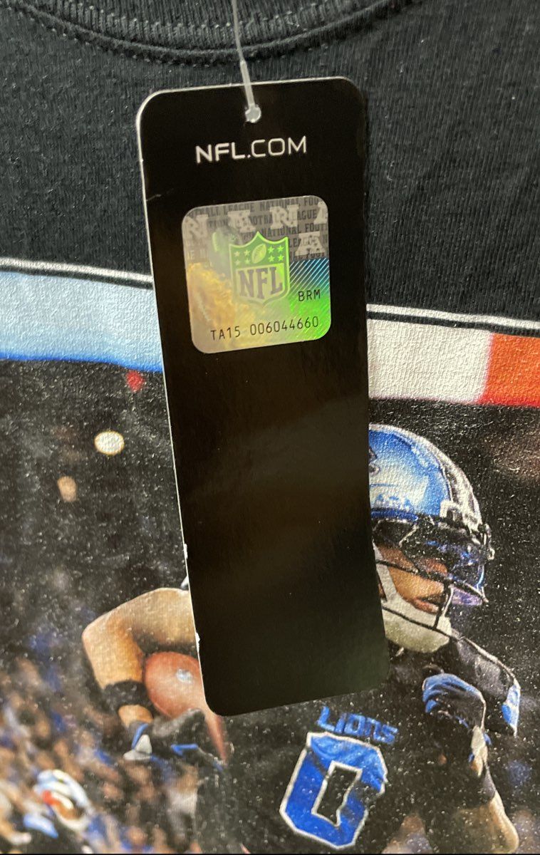 Fanatics Men's Black Jahmyr Gibbs Detroit Lions Thanksgiving 2023 Tee Sz M NWT