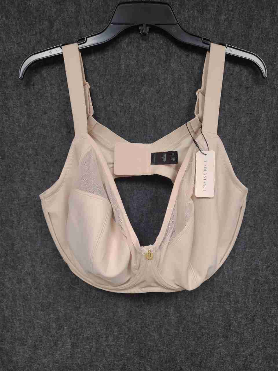 Understance Women's Anti-Chafe Cooling Flexwire Unpadded Bra Champagne 44I NWT