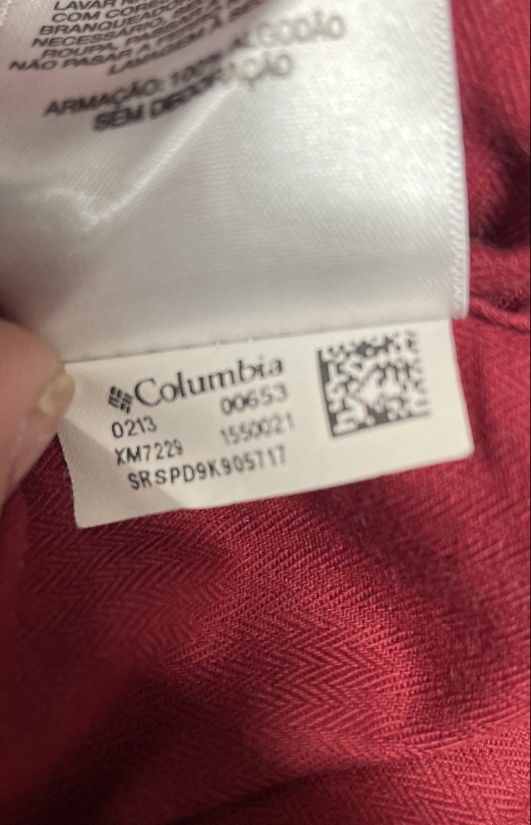 Columbia Men's Burgundy Silver Ridge Herringbone Roll Tab Sleeve Shirt Sz XL