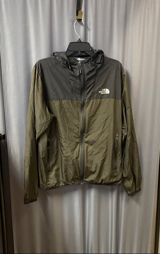 The North Face Men's Cyclone Windbreaker Jacket Black Olive Green Sz M