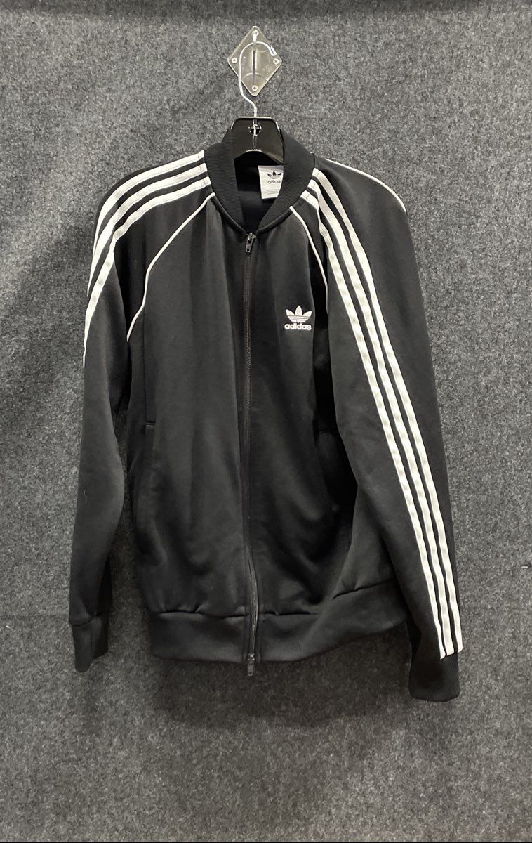 Adidas Men's Black SST Originals Trefoil 3-Stripes Full Zip Track Jacket Sz M