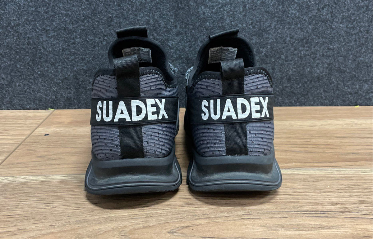 Suadex 2817 Black Grey Steel Toe Safety Work Shoes Sneakers Sz 42.5 Men's 9