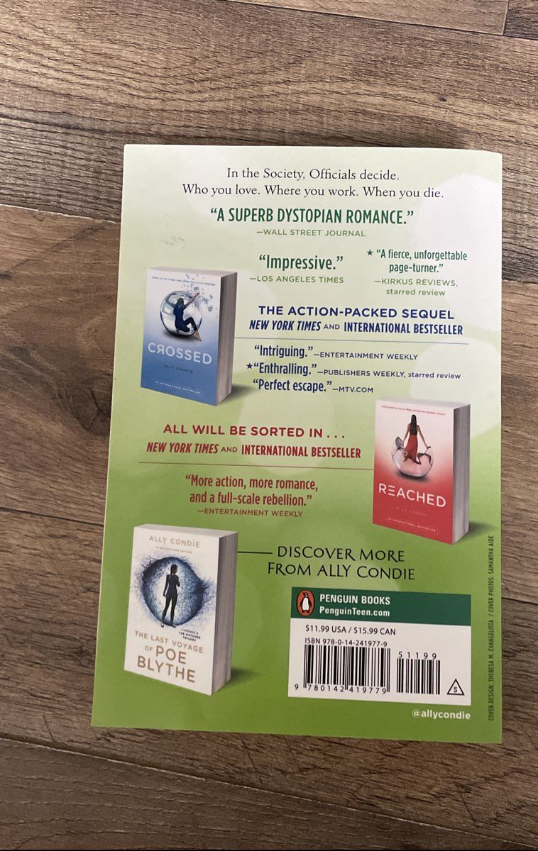 Ally Condie Matched Complete Trilogy 3 Book Lot Crossed Reached Young Adult YA