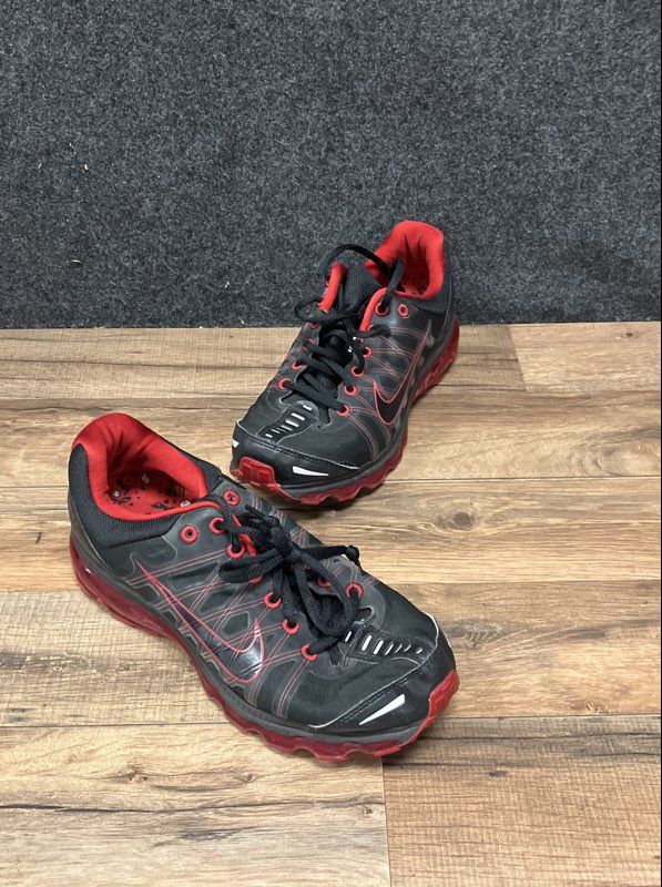 Nike Air Max+ 2009 Black Sport Red Women's Running Shoes Size 8.5